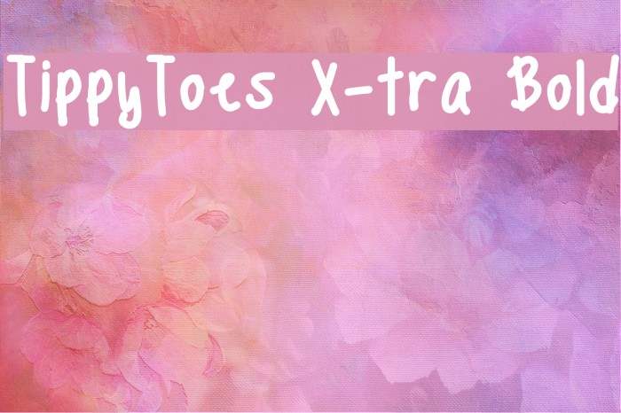 TippyToes X-tra Bold Font examples