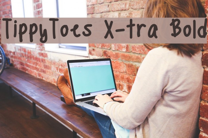 TippyToes X-tra Bold Font examples