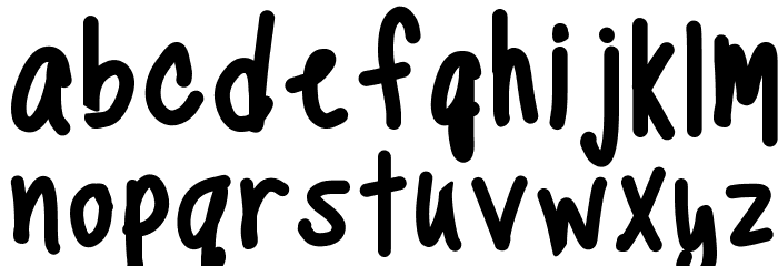TippyToes X-tra Bold Font LOWERCASE