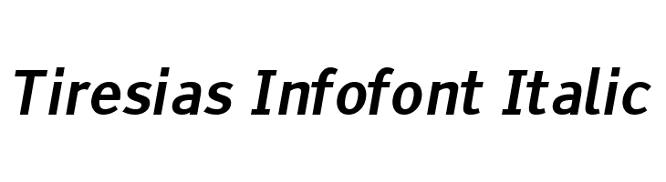 Tiresias Infofont Italic  font caratteri gratis