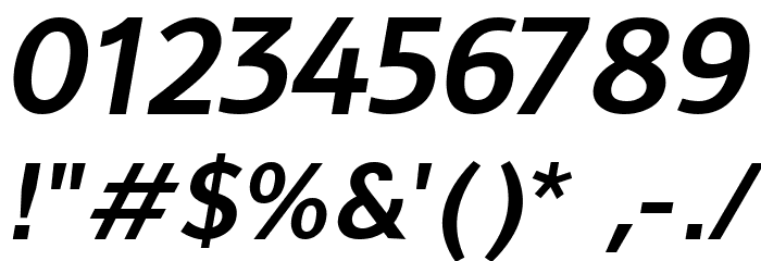 Tiresias Infofont Italic Font OTHER CHARS