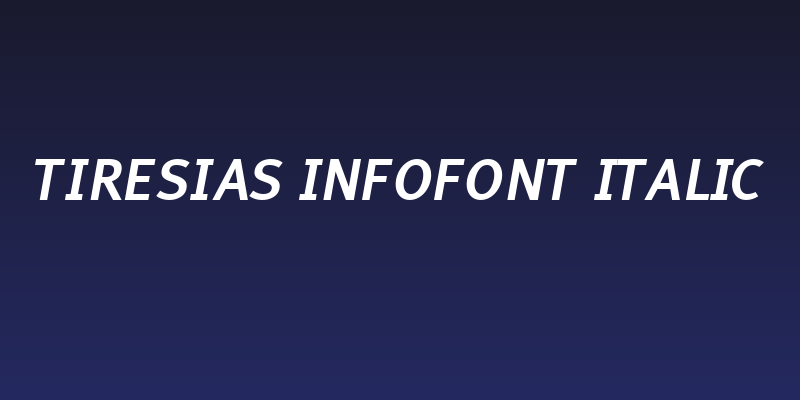 Tiresias Infofont Italic Social Header