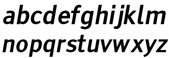 Tiresias Infofont Italic Caratteri MINUSCOLO