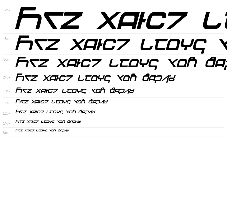 Tirolese Bold Italic Waterfall