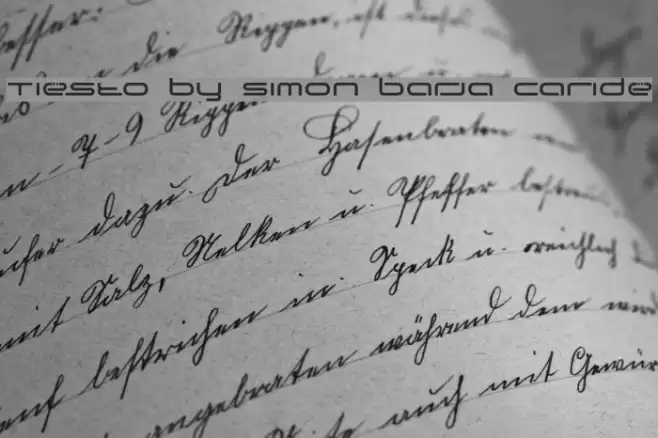 Tiesto by Simon Barja Caride
 Font examples