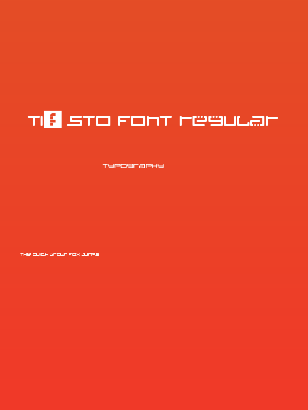 TiÃ«sto Font Regular Poster