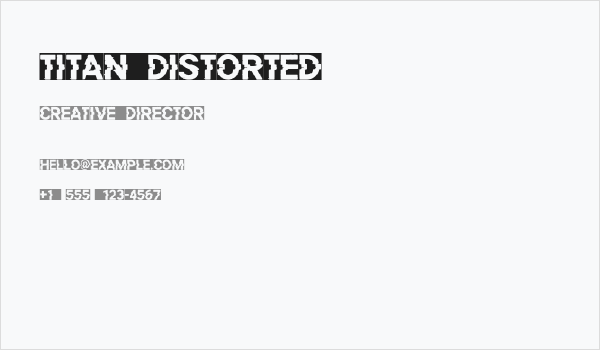 Titan Distorted Business Card