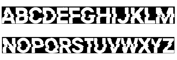 Titan Distorted Font LOWERCASE
