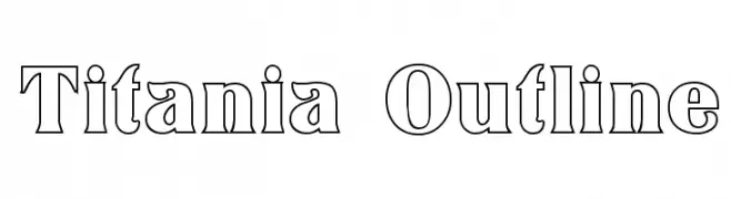 Titania Outline  नि: शुल्क फ़ॉन्ट्स डाउनलोड