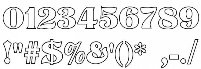 Titania Outline Polices AUTRES CHARS