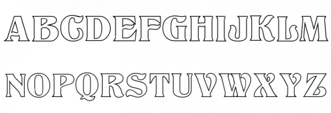 Titania Outline خط أحرف كبيرة