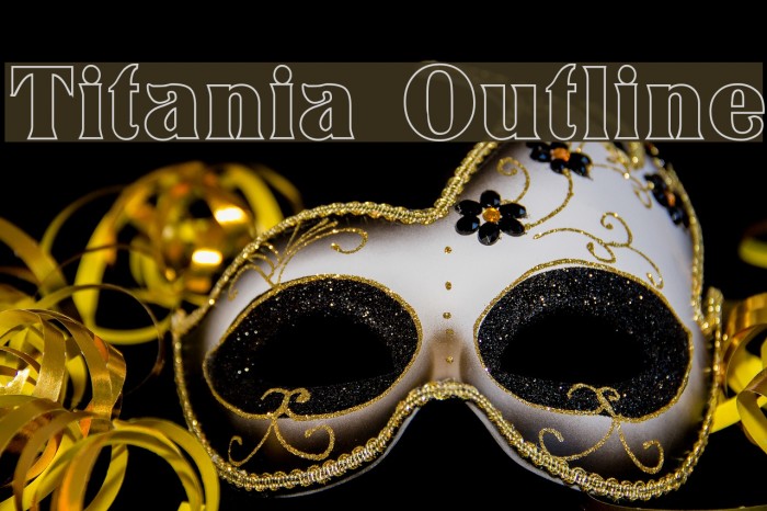 Titania Outline Font examples