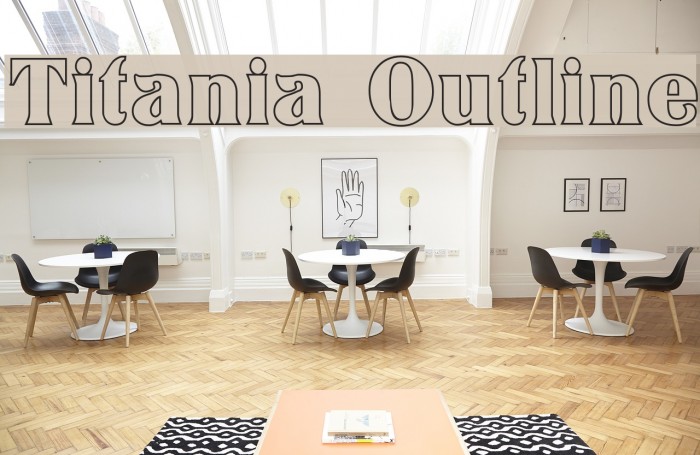 Titania Outline Font examples