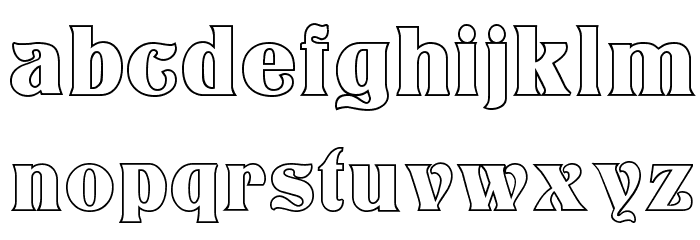 Titania Outline Font LOWERCASE