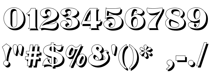 Titania Shadow Font OTHER CHARS