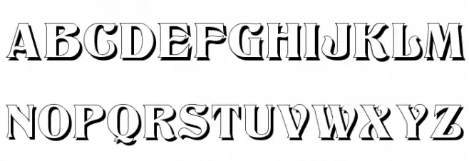 Titania Shadow Шрифта ВЕРХНИЙ