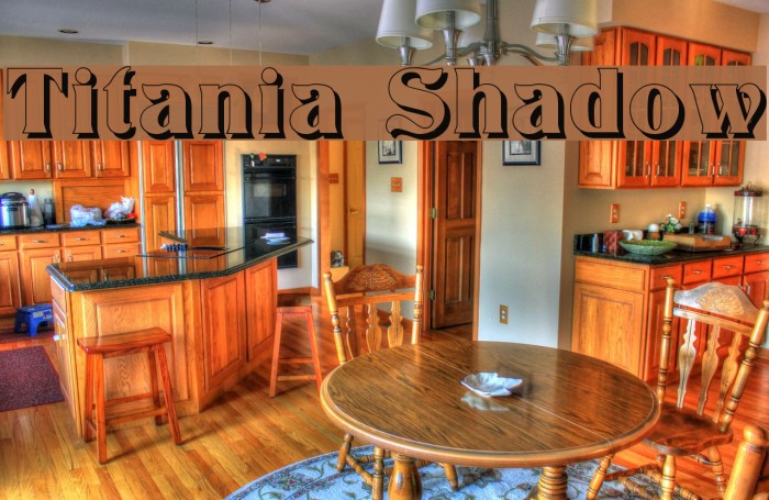 Titania Shadow Font examples