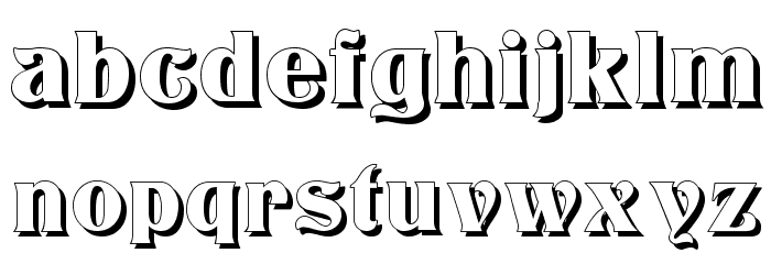 Titania Shadow Font LOWERCASE