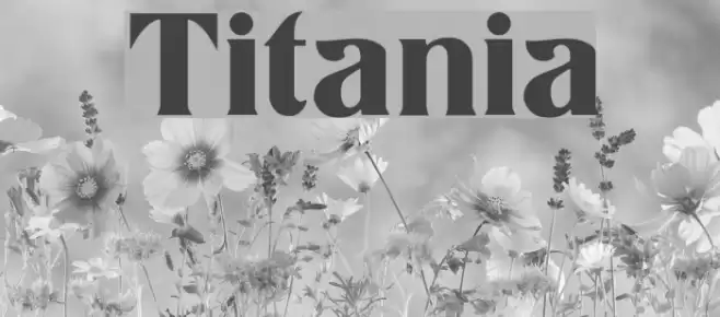 Titania Font examples