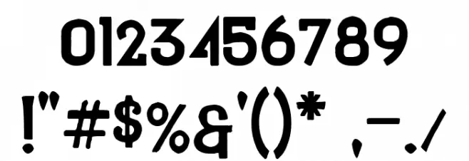 Titanical Mutant フォント その他の文字