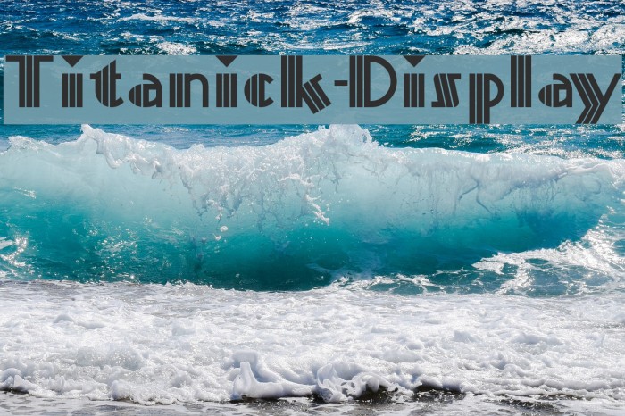 Titanick-Display Font examples