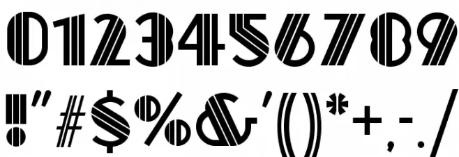 TitanickDisplayNF Font OTHER CHARS