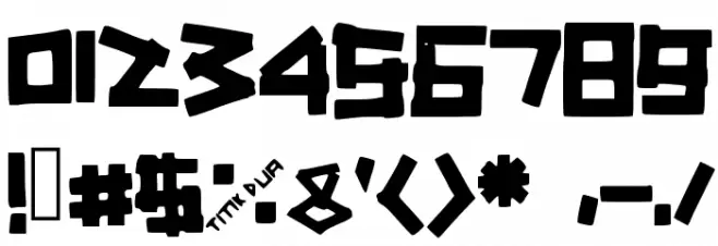 TitikTapettf Font OTHER CHARS