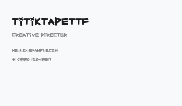 TitikTapettf Business Card