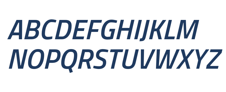 Titillium Semibold Italic Uppercase