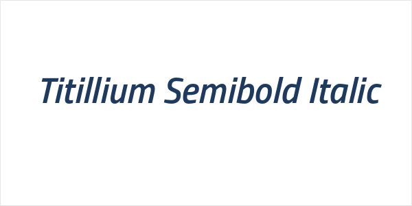Titillium Semibold Italic Logo
