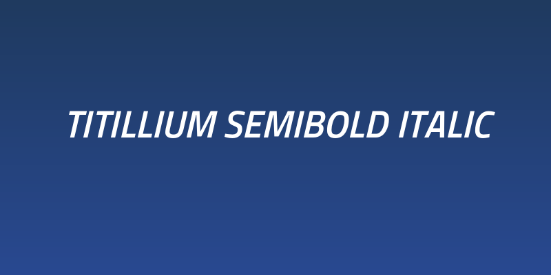 Titillium Semibold Italic Social Header