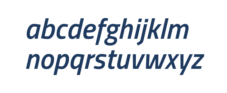 Titillium Semibold Italic Lowercase