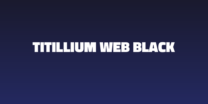 Titillium Web Black Social Header