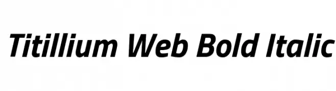 Titillium Web Bold Italic  Frei Schriftart Herunterladen