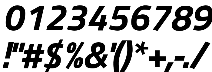 Titillium Web Bold Italic Font OTHER CHARS