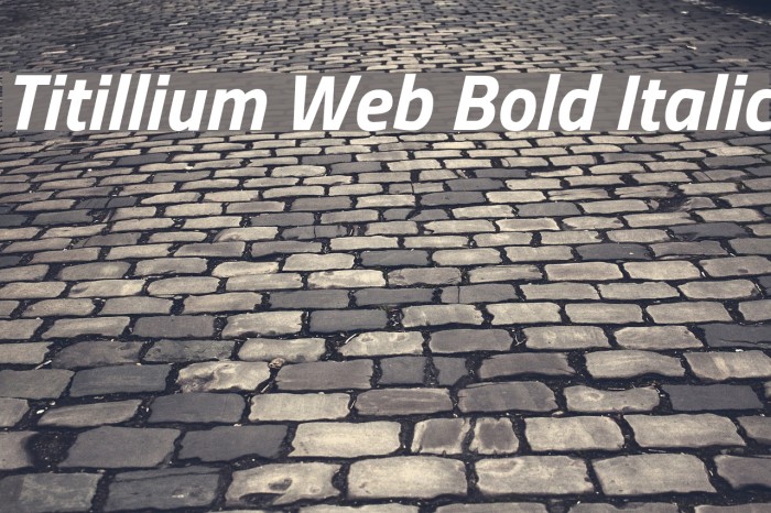 Titillium Web Bold Italic Font examples
