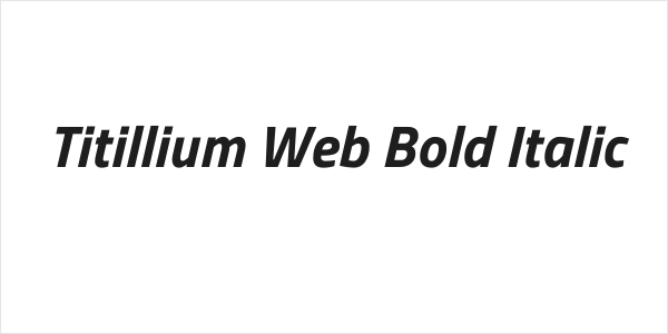 Titillium Web Bold Italic Logo
