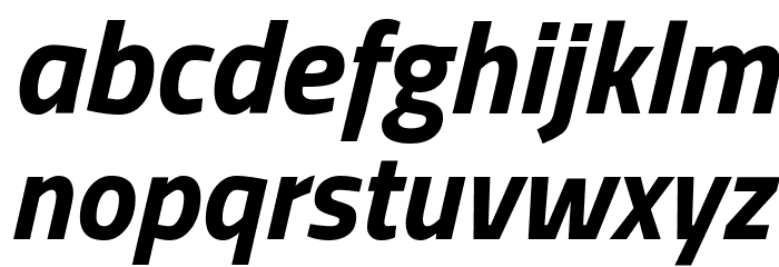 Titillium Web Bold Italic Font LOWERCASE
