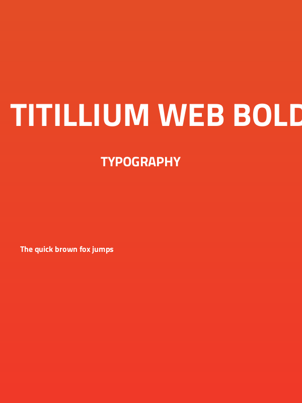 Titillium Web Bold Poster