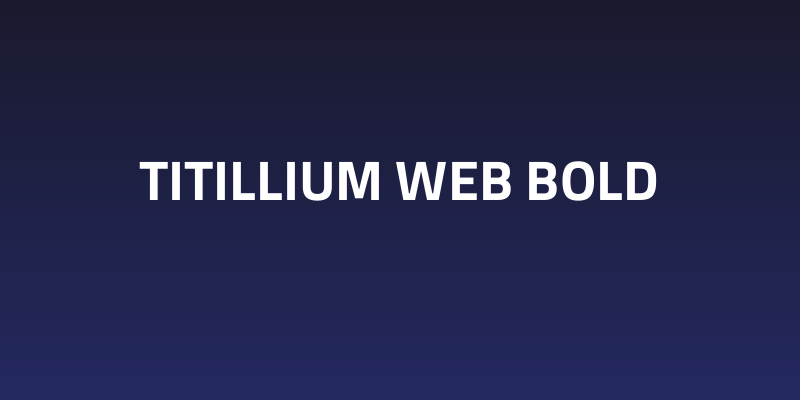 Titillium Web Bold Social Header