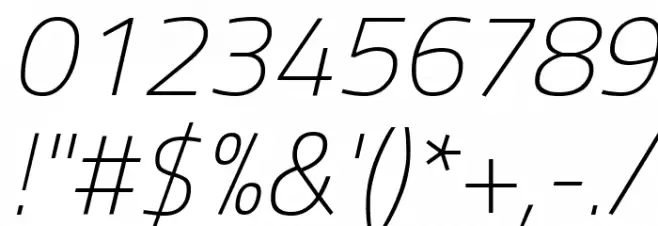 Titillium Web ExtraLight Italic Font OTHER CHARS