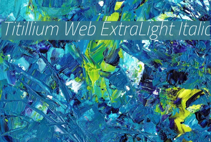 Titillium Web ExtraLight Italic Font examples