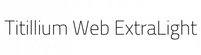 Titillium Web ExtraLight  Frei Schriftart Herunterladen