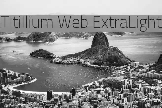 Titillium Web ExtraLight Polices examples
