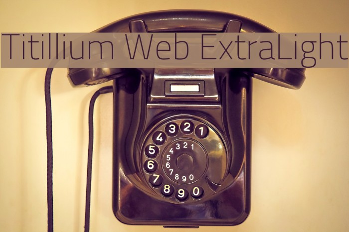 Titillium Web ExtraLight Font examples