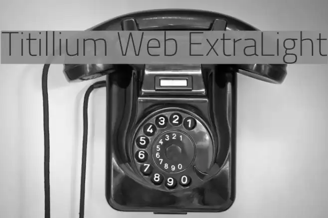 Titillium Web ExtraLight Polices examples