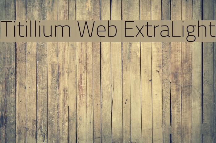 Titillium Web ExtraLight Font examples