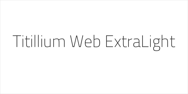 Titillium Web ExtraLight Logo