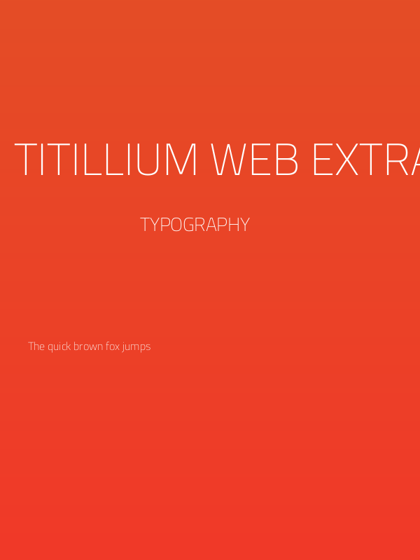 Titillium Web ExtraLight Poster