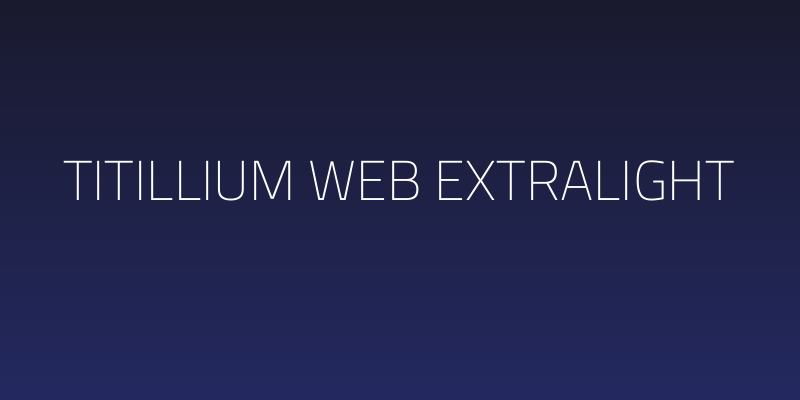 Titillium Web ExtraLight Social Header